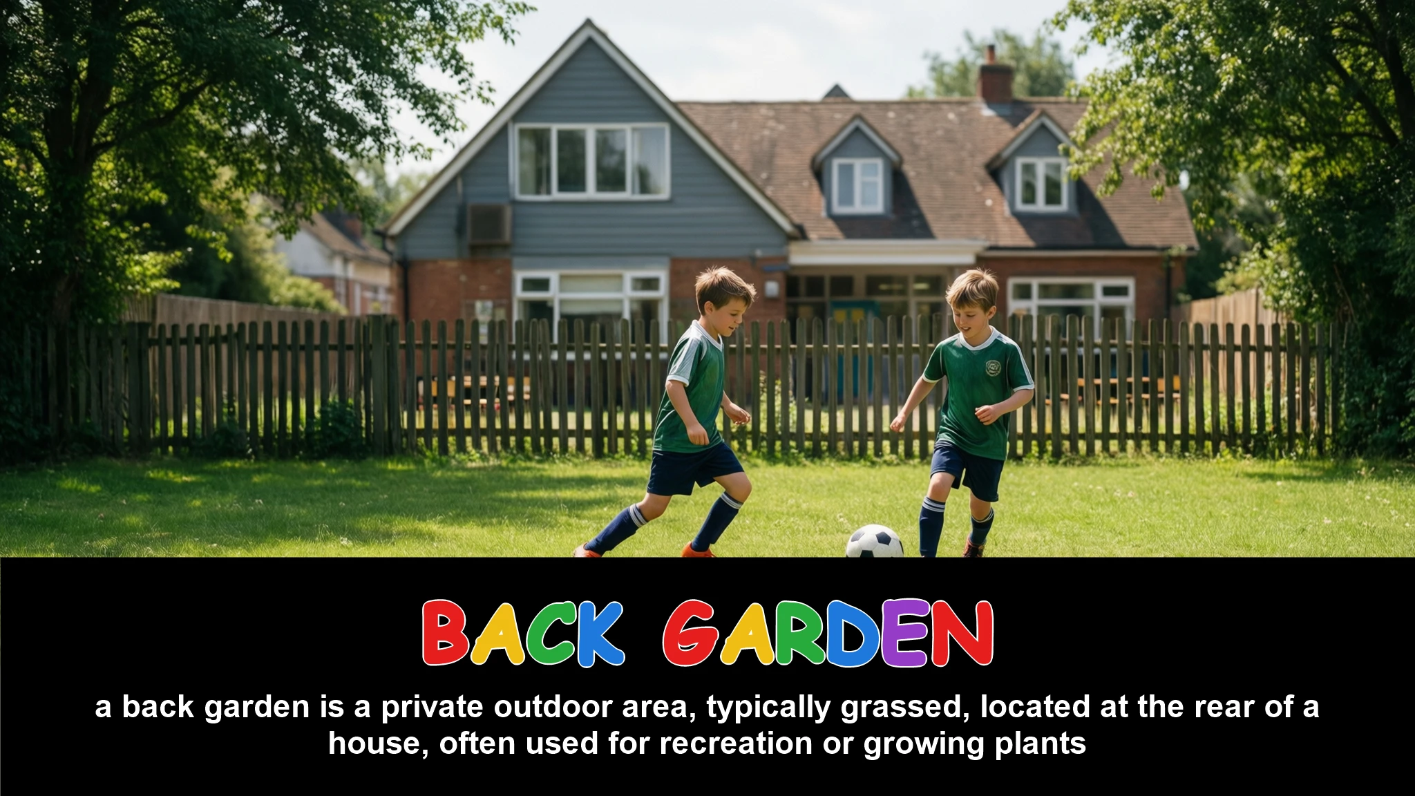 English Illustration for back garden